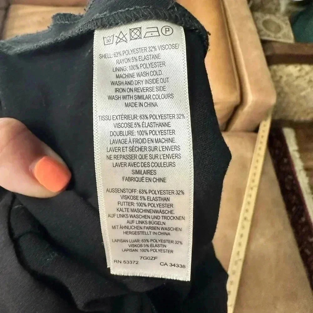 French Connection Womens Black Square-Neck Tapered Leg Crop Jumpsuit Size 4 - Picture 11 of 13